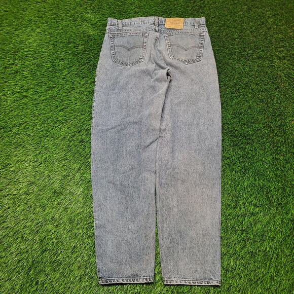 VTG 90s Levis 550 Dad Jeans Mens 34x32 USA Made Stone Wash Tapered - Picture 8 of 11